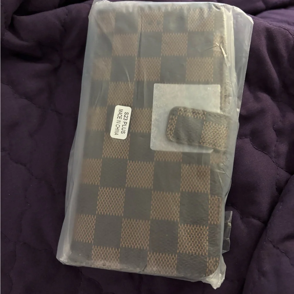 Samsung Brown Checkered Phone Case